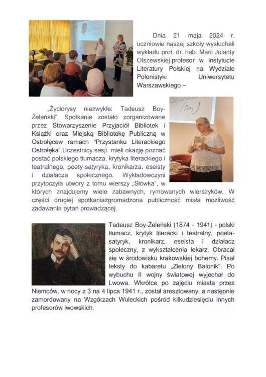 Wyjście do biblioteki - Boy Żeleński 